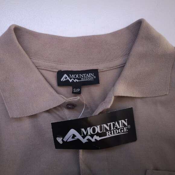 2/$20.00 Mix & Match - NWT Mountain Ridge Men's Short Sleeve Taupe Polo - Picture 3 of 9